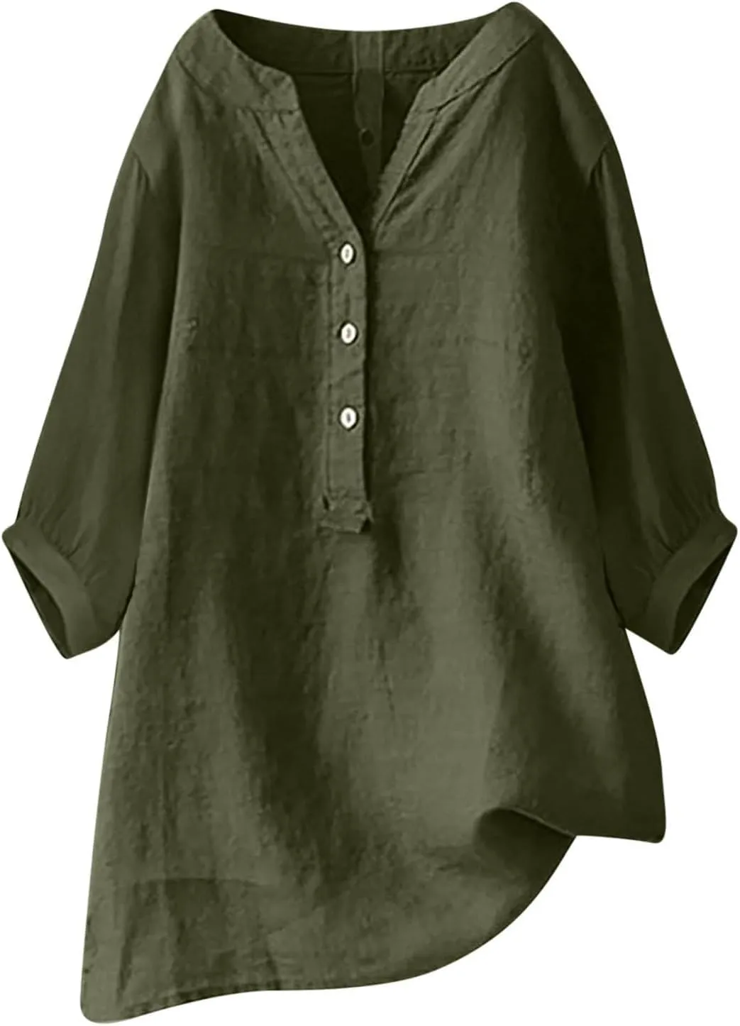 Linen Shirts for Women 2025 Summer Trendy Short Sleeve Oversize Crewneck Solid Tops Casual Loose Fit Comfy Blouses