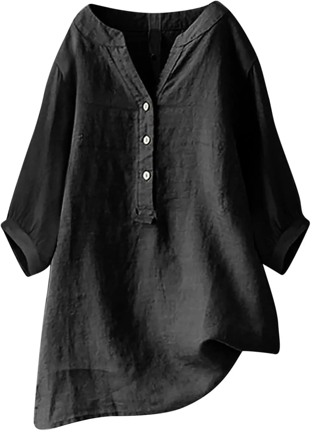 Linen Shirts for Women 2025 Summer Trendy Short Sleeve Oversize Crewneck Solid Tops Casual Loose Fit Comfy Blouses