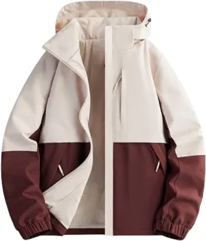 Lmdudan Waterproof Hooded Rain Jacket for Women Lightweight Outdoor Raincoat Windbreaker Hiking Travel Running Shell Jackets