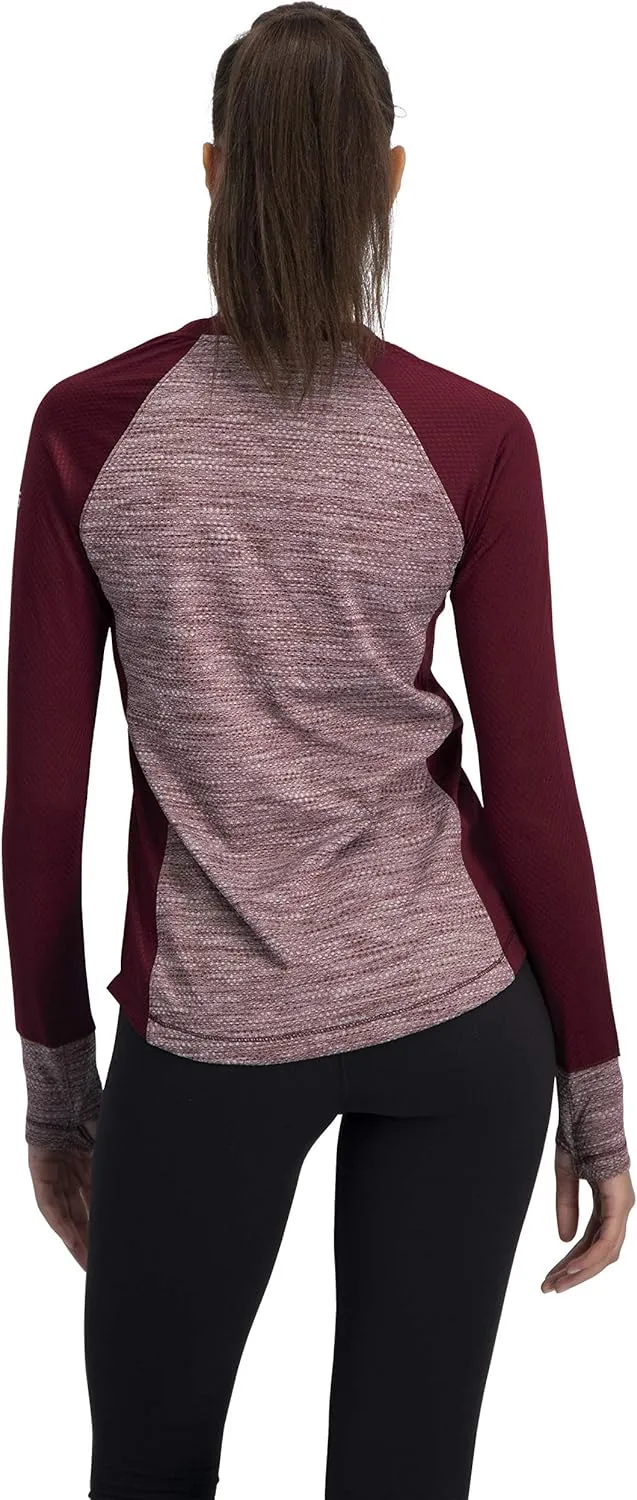 Long Sleeve Compression Workout Tops for Women - Thermal Running Shirt, Dry Fit w/Thumbholes