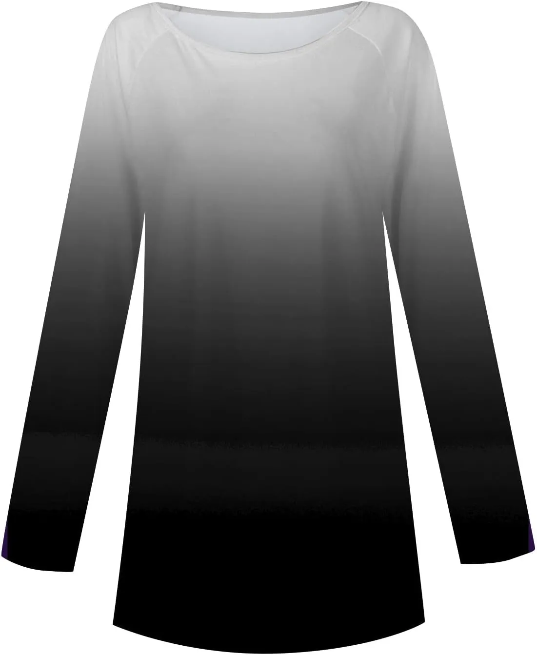 Long Sleeve Fitted Tops for Women Crewneck Solid Blouse Retro Tunic Pullover Loose Fit Casual Shirt Fall Fashion Top