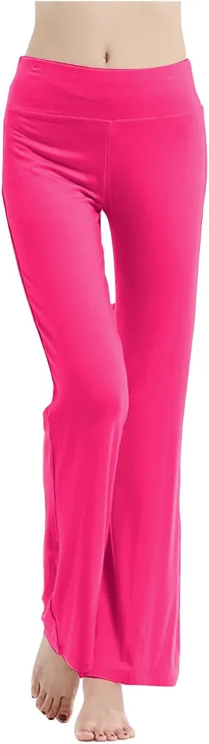 Lounge Pants Womens Straight Leg Butt Lift Trousers Soft Comfortable Yoga Gym Pants Tummy Control Workout Dance Pants