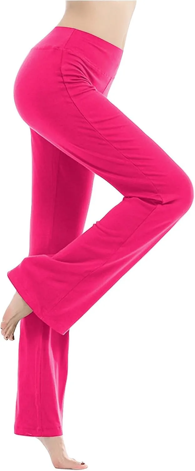 Lounge Pants Womens Straight Leg Butt Lift Trousers Soft Comfortable Yoga Gym Pants Tummy Control Workout Dance Pants