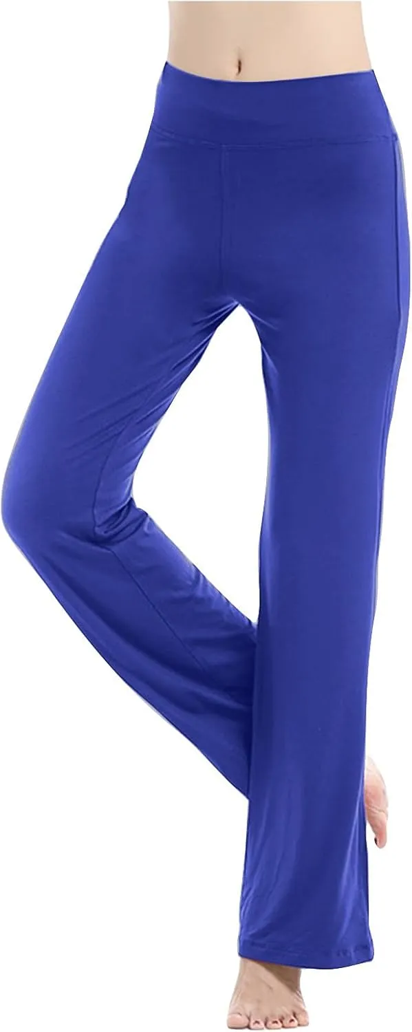 Lounge Pants Womens Straight Leg Butt Lift Trousers Soft Comfortable Yoga Gym Pants Tummy Control Workout Dance Pants