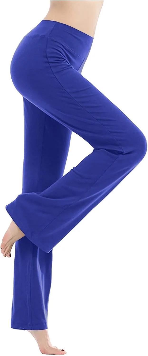 Lounge Pants Womens Straight Leg Butt Lift Trousers Soft Comfortable Yoga Gym Pants Tummy Control Workout Dance Pants
