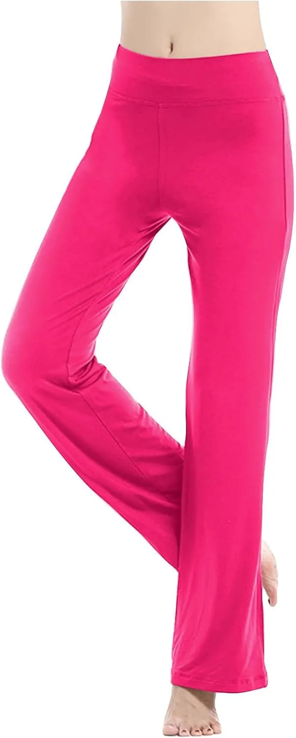 Lounge Pants Womens Straight Leg Butt Lift Trousers Soft Comfortable Yoga Gym Pants Tummy Control Workout Dance Pants
