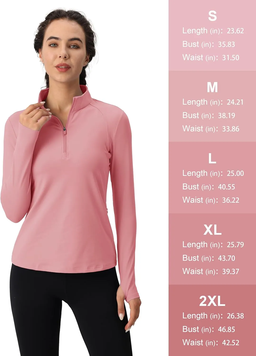MAGCOMSEN Womens 1/4 Quarter Zip Workout Pullover Thermal Running Jackets with Pockets Athletic Long Sleeve Shirts Base Layer