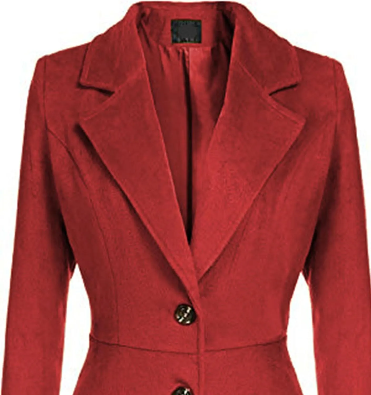 Maiyifu-GJ Women's Winter Warm Wool Dress Overcoat Notch Lapel Single Breasted Coat Elegant Lapel Long Trench Coat Jacket