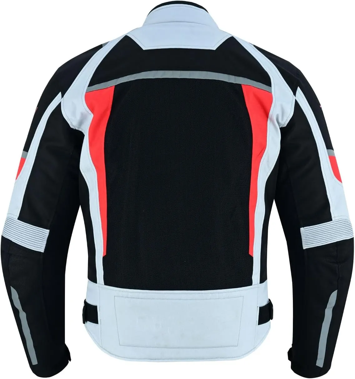 Men Stylish Black Red White Biker Motorbike Riding Windproof Motorcycle Jacket for Summer
