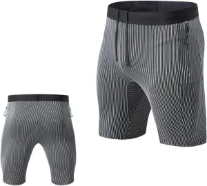 Men's 5" Running Shorts Quick Dry Elastic Athletic Workout Gym Shorts with Zipper Pockets