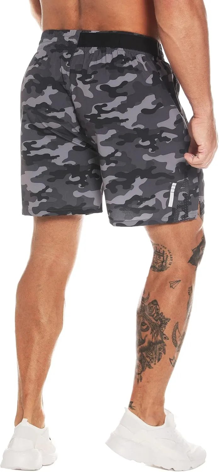 Men's Athletic Running Shorts Quick Dry Workout Shorts Lightweight Sports Gym Basketball Shorts Hiking