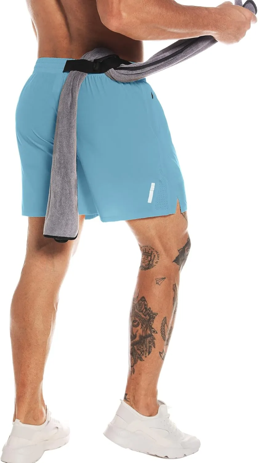 Men's Athletic Running Shorts Quick Dry Workout Shorts Lightweight Sports Gym Basketball Shorts Hiking
