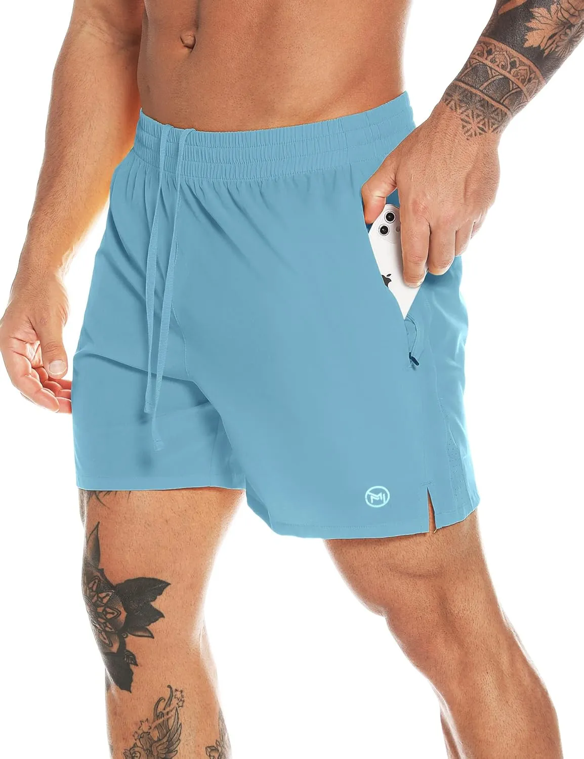 Men's Athletic Running Shorts Quick Dry Workout Shorts Lightweight Sports Gym Basketball Shorts Hiking