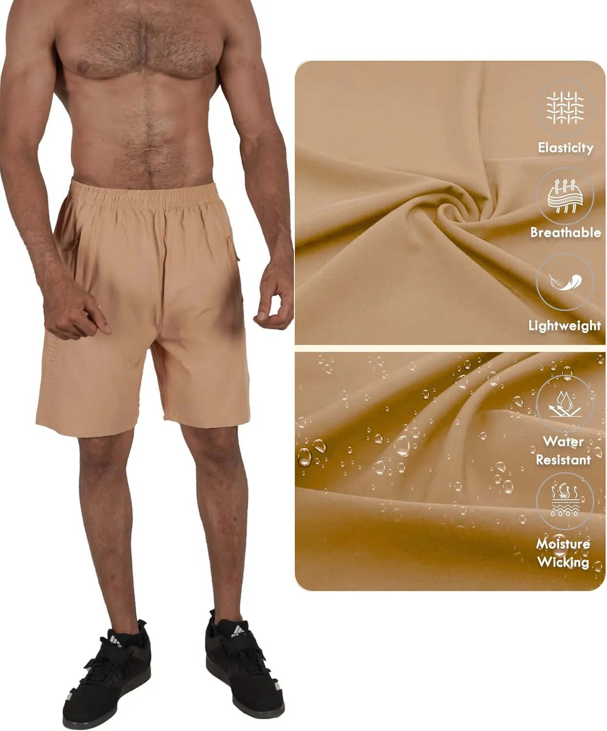 Men's Athletic Running Shorts Quick Dry Workout Shorts Lightweight Sports Gym Basketball Shorts Hiking