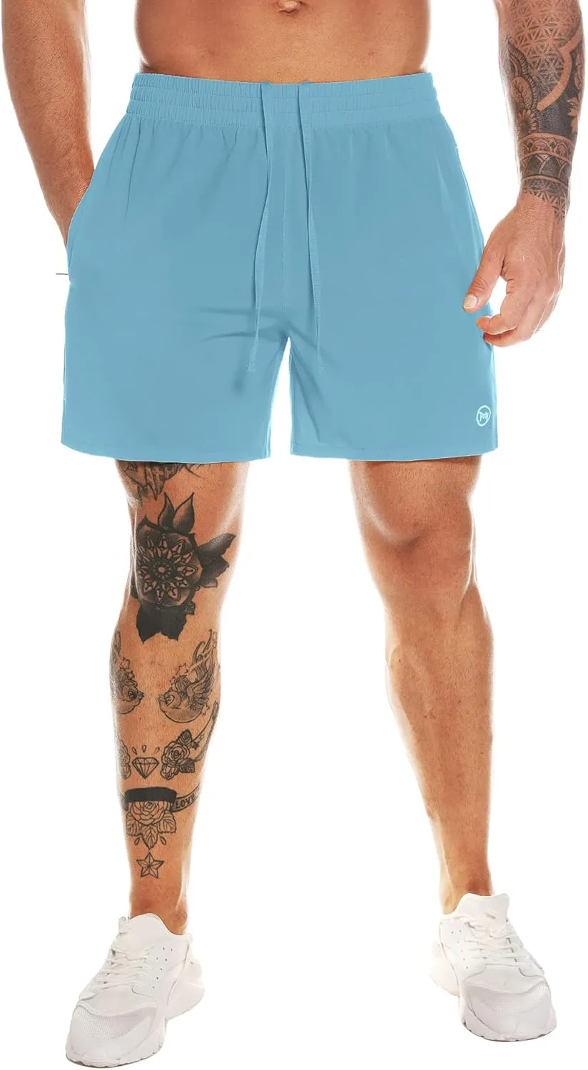 Men's Athletic Running Shorts Quick Dry Workout Shorts Lightweight Sports Gym Basketball Shorts Hiking