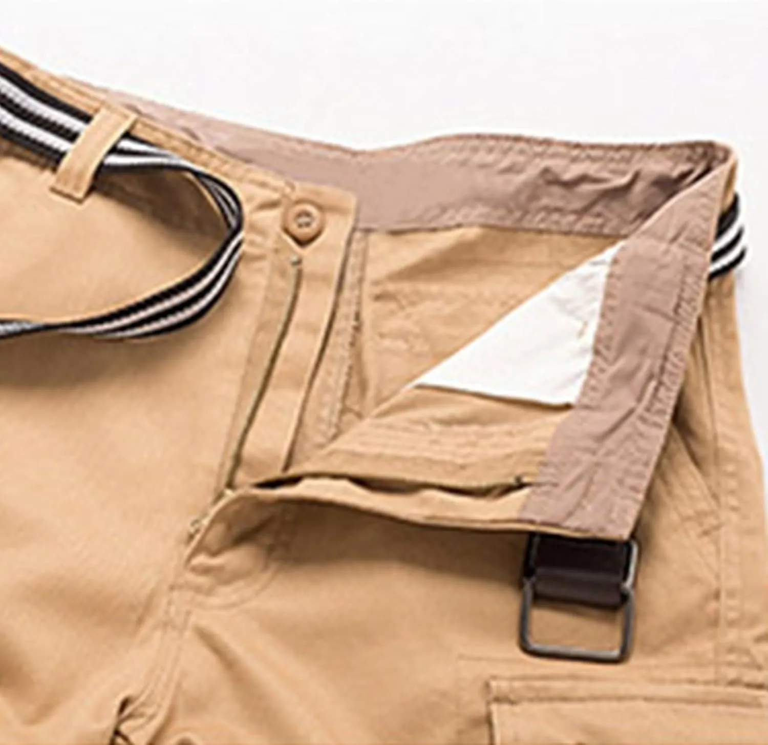 Mens Cargo 3/4 Pants Plus Size Soft Stretchy Outdoor Drawstring Work Pants Quick Dry Capri Pants Trousers for Gym