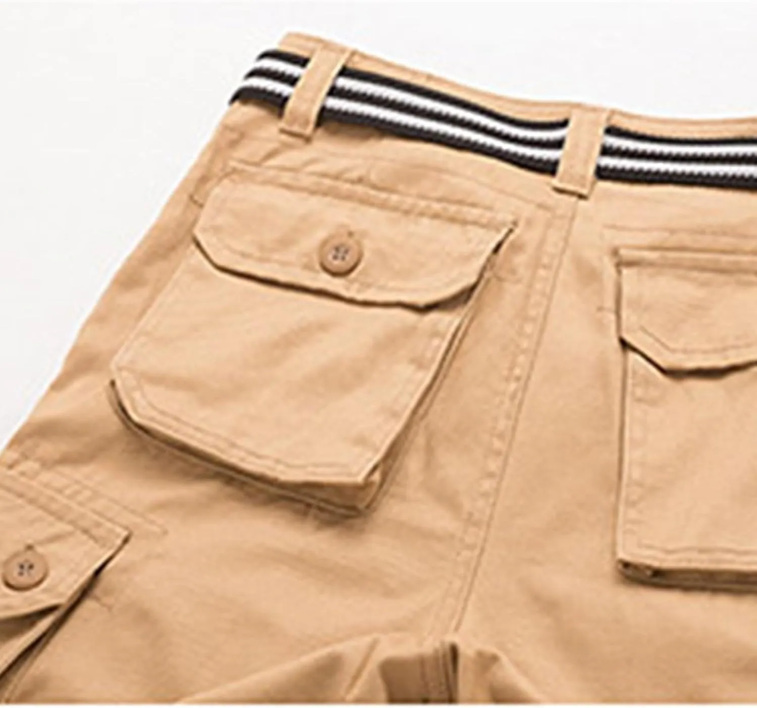 Mens Cargo 3/4 Pants Plus Size Soft Stretchy Outdoor Drawstring Work Pants Quick Dry Capri Pants Trousers for Gym