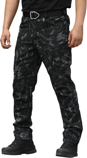 Mens Cargo Pants 2024 Tactical Pants Baggy Outdoor Waterproof Hiking Work Pants Stretch Multi Pockets Casual Overalls