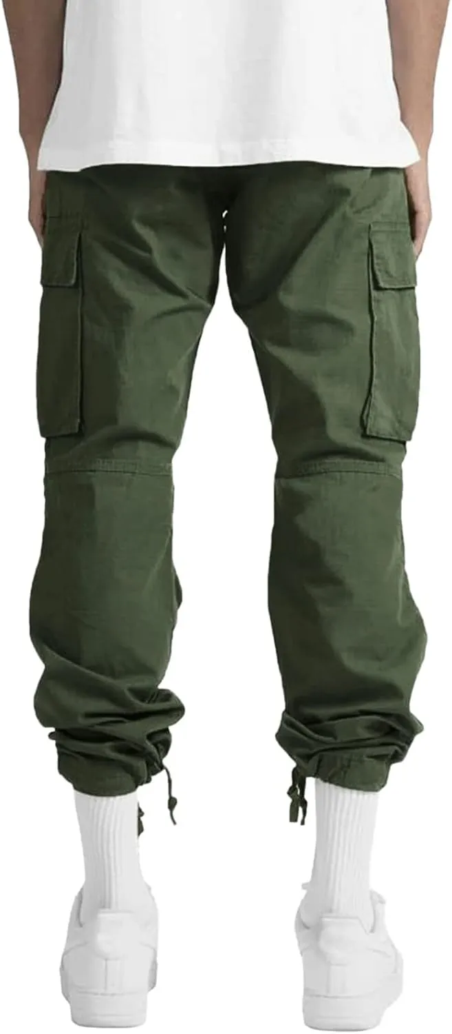 Mens Cargo Sweatpants Casual Jogging Sports Elastic with Pockets Men's Men's Pants Stretch Waist Cargo Pants