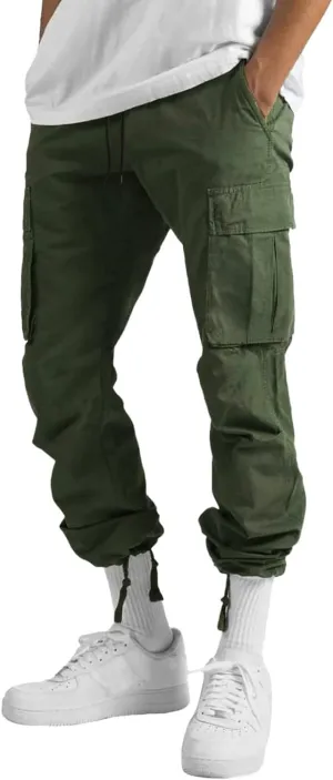 Mens Cargo Sweatpants Casual Jogging Sports Elastic with Pockets Men's Men's Pants Stretch Waist Cargo Pants