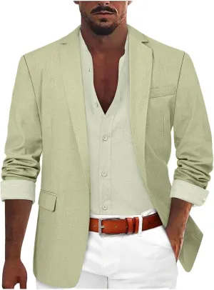 Men's Casual Blazer Suit Jackets Slim Fit Lightweight Sports Coats One Button Busniess Jacket Blazers for Men