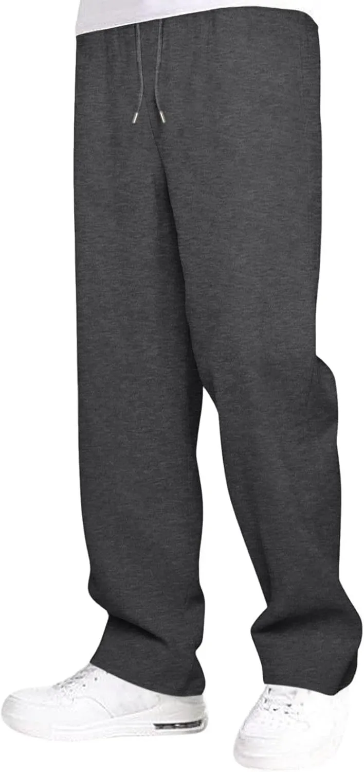 Men's Fit Pants Summer Elastic Waist Drawstring Pockets Trendy Casual Leisure Style Sport Comfy Fashion Trousers