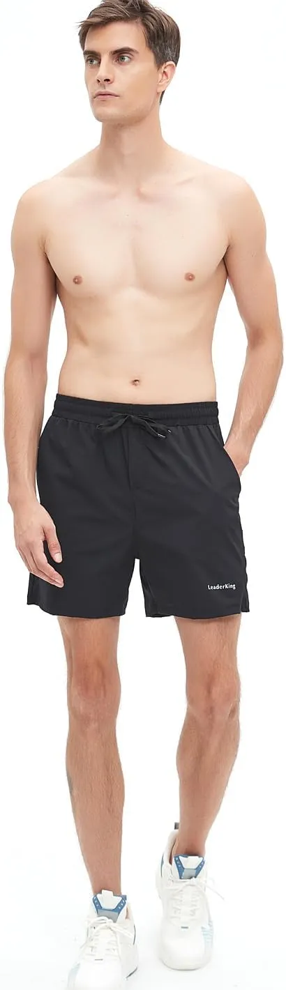 Men's Fitness Workout Shorts Quick-Dry Running Shorts with Pockets Basketball Training Shorts