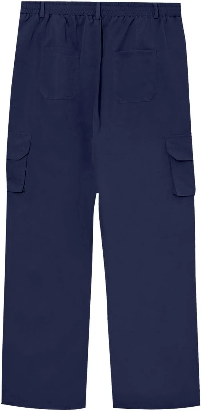 Men's Flex Ripstop Tactical Pants, Water Resistant Stretch Cargo Pants, Lightweight Hiking Work Pant with Multi Pockets