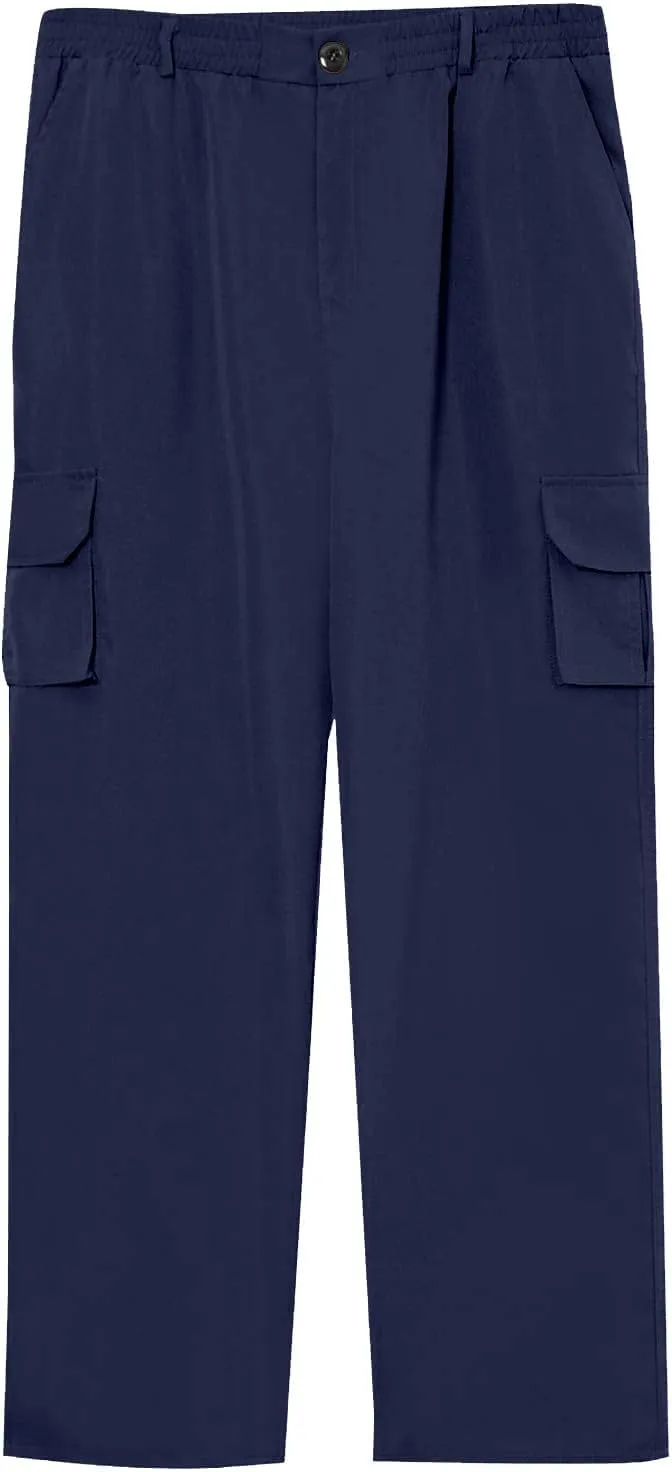 Men's Flex Ripstop Tactical Pants, Water Resistant Stretch Cargo Pants, Lightweight Hiking Work Pant with Multi Pockets