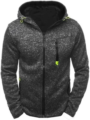 Men's Full-Zip Hooded Sweatshirt,2023 Fall/Winter Fashion Sport Sweatshirt Casual Long Sleeve Hooded Jacket Coats