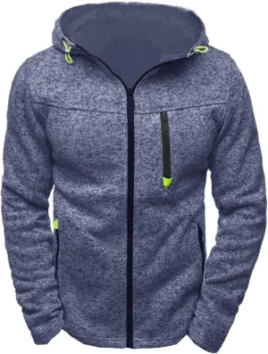Men's Full-Zip Hooded Sweatshirt,2023 Fall/Winter Fashion Sport Sweatshirt Casual Long Sleeve Hooded Jacket Coats