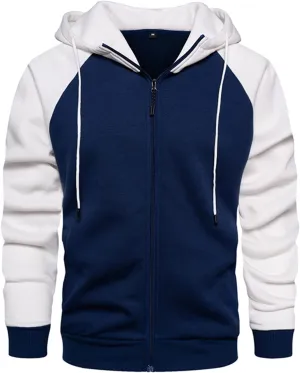 Men's Full Zip Sweatshirt Casual Camouflage Sports Sweatshirt Long Sleeve Zipper Hooded Jacket Coat