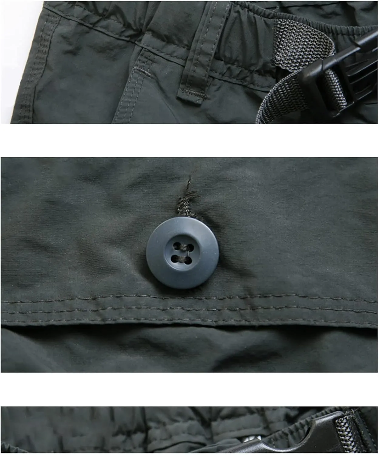 Mens Hiking Pants Convertible Quick Dry Lightweight Zip Off Outdoor Fishing Travel Cargo Pants with Multi-Pockets