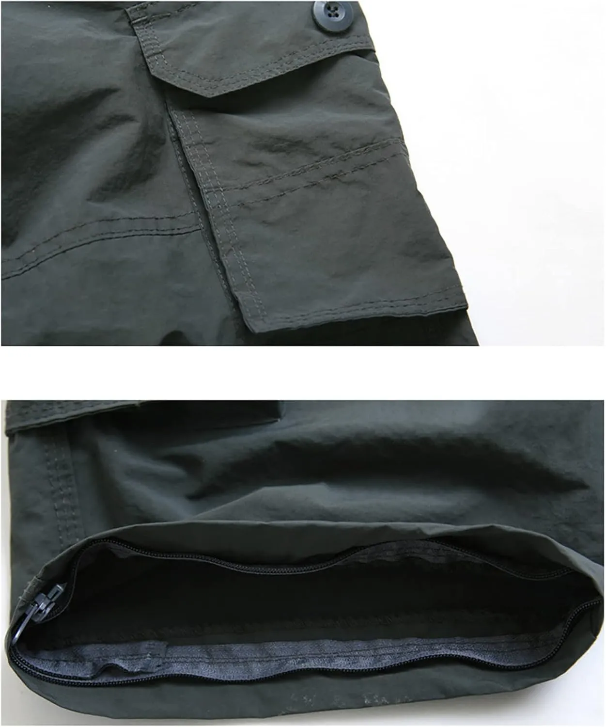 Mens Hiking Pants Convertible Quick Dry Lightweight Zip Off Outdoor Fishing Travel Cargo Pants with Multi-Pockets