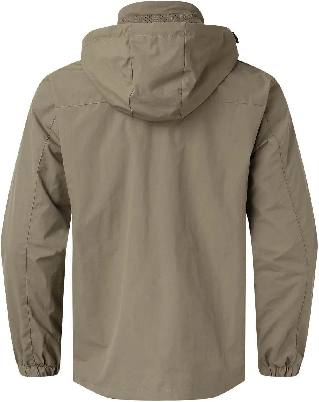 Mens Hooded Outdoor Jacket Long Sleeve Zipper Cargo Jeckets Multi Pocket Overcoat Windbreaker Winter Warm Trench Coat