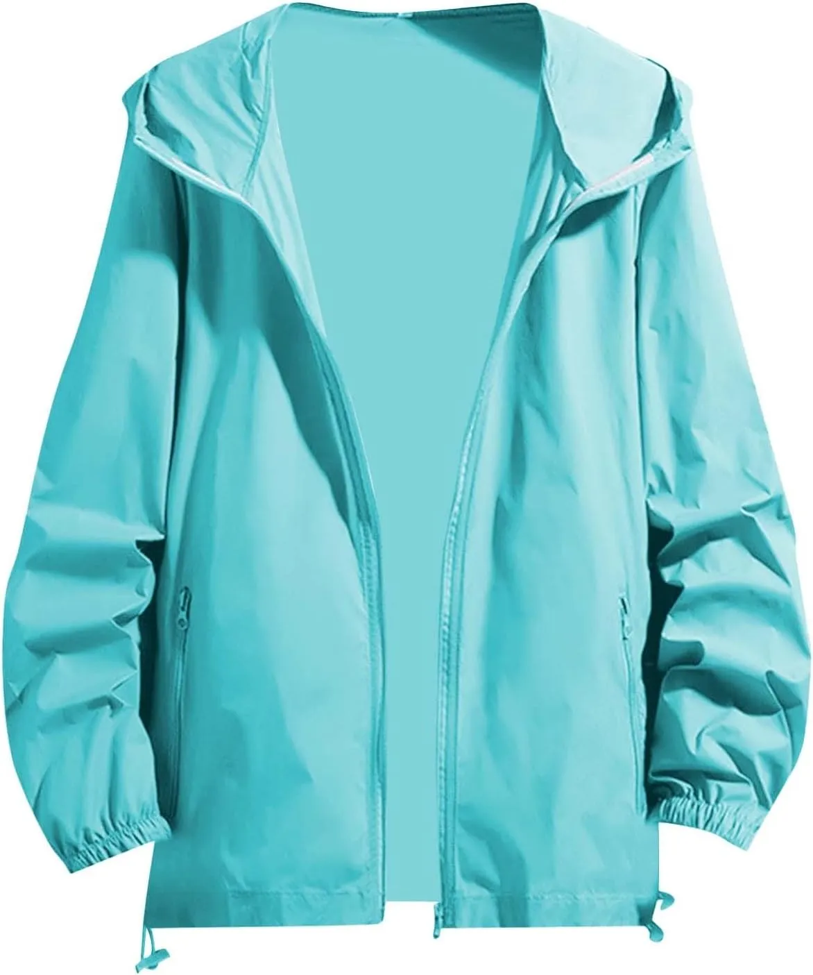 Men's Hoodie Jacket Thin Lightweight Rain Jacket Windproof Fall Casual UV Sun Protection Travel Sportswear