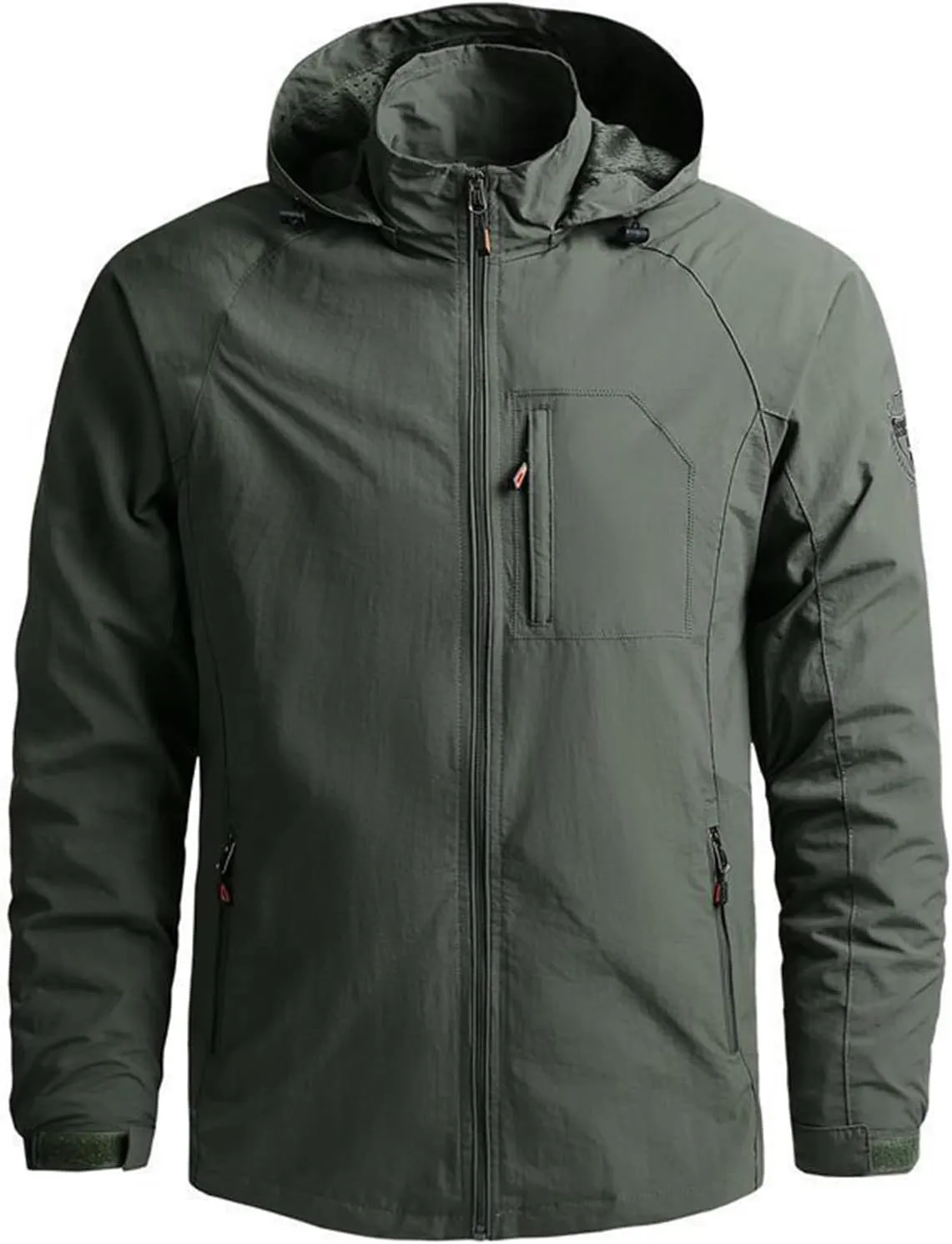 Men's Jackets Lightweight Rain Jacket Windbreaker Shell Raincoat With Hood For Golf Hiking Travel, M-7XL