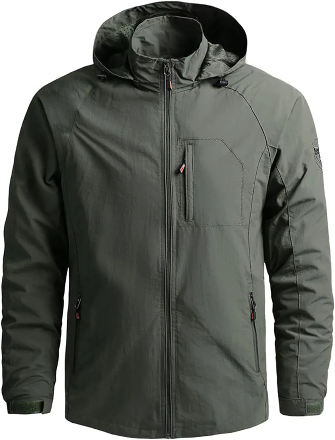 Men's Jackets Lightweight Rain Jacket Windbreaker Shell Raincoat With Hood For Golf Hiking Travel, M-7XL