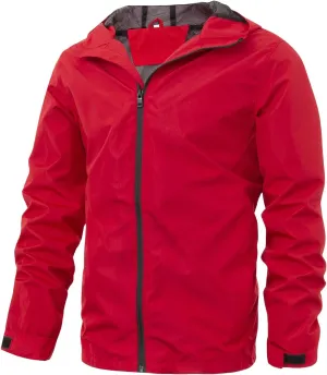 Men’s Lightweight Jacket Breathable Windbreaker Golf Hoodie Jacket Full Zip Windproof Outdoor Running Coat for Men
