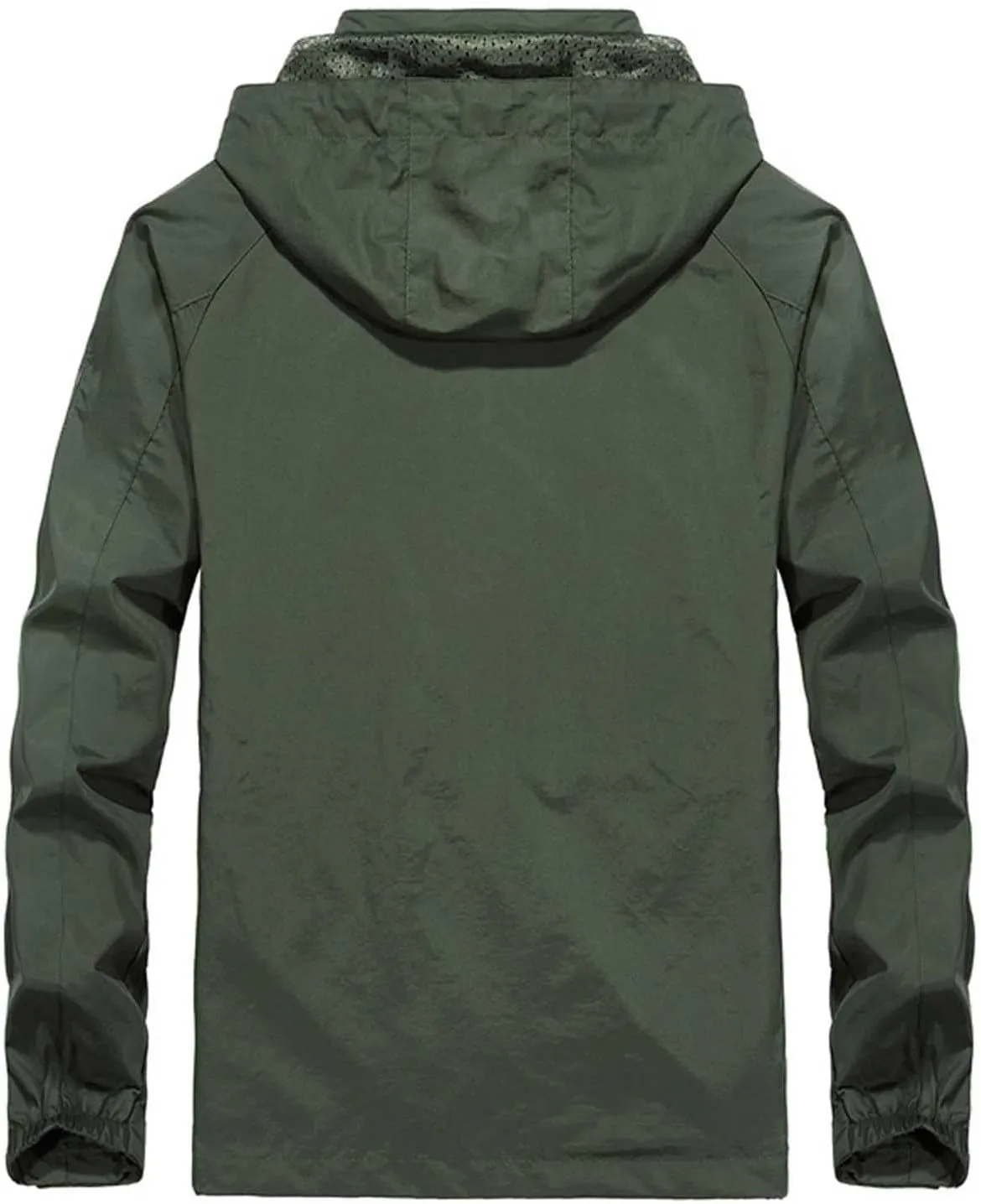 Men's Lightweight Waterproof Rain Jacket Hooded Outdoor Raincoat Hiking Windbreakers Jacket Casual Sportswear Hoodies