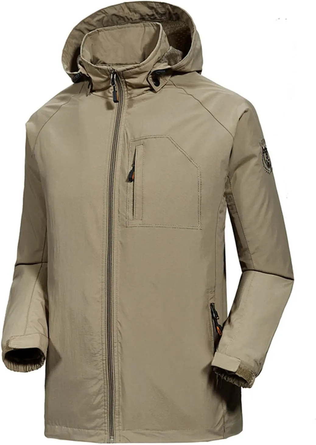 Men's Lightweight Waterproof Rain Jacket Hooded Outdoor Raincoat Hiking Windbreakers Jacket Casual Sportswear Hoodies