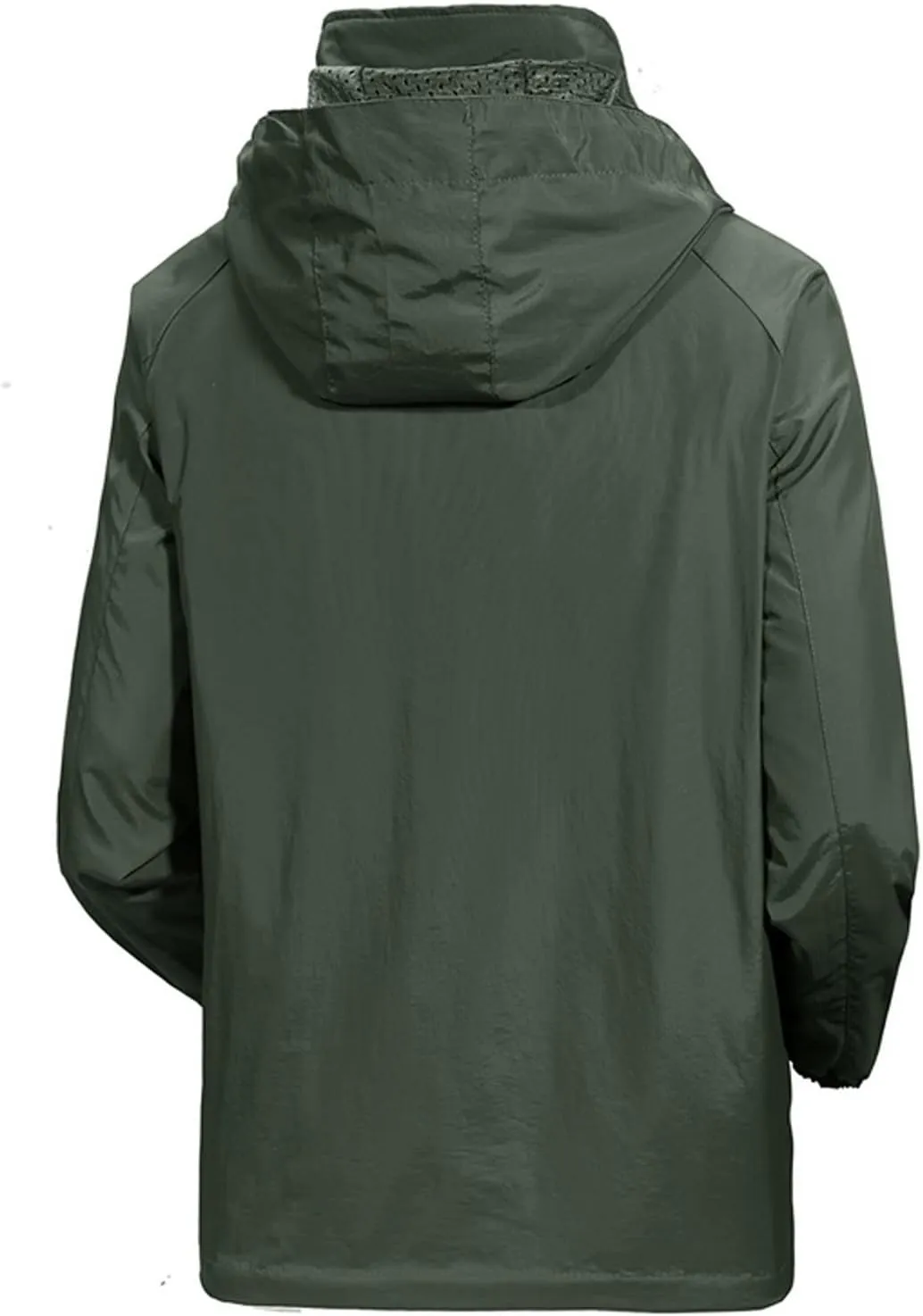 Men's Lightweight Waterproof Rain Jacket Hooded Outdoor Raincoat Hiking Windbreakers Jacket Casual Sportswear Hoodies