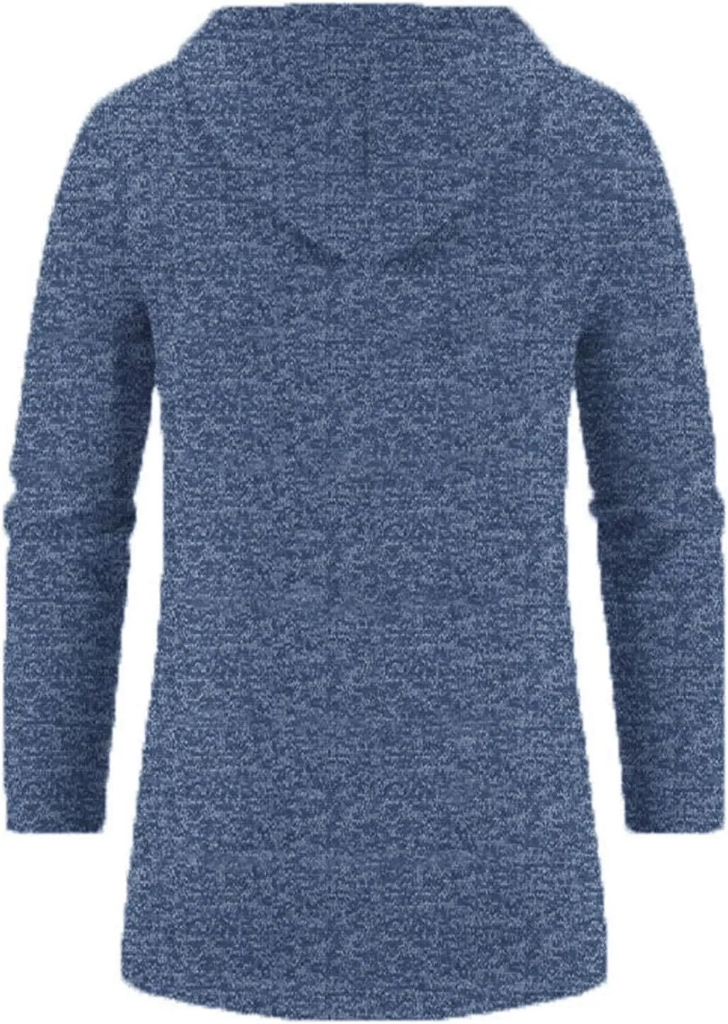 Mens Medium Long Thermal Cardigan Jacket Loose Fit Hooded Drawstring Warm Sweater for Winter Outwear