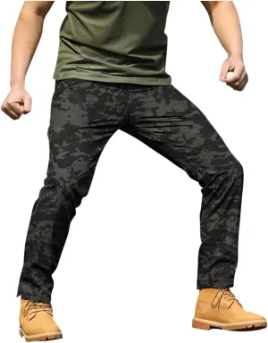 Men's Military Cargo Tactical Pants 2025 Ripstop Stretch Relaxed Fit Trousers Outdoor Hiking Pants with Multi Pockets