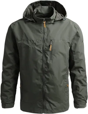 Mens Rain Jacket Zip Jacket With Hood Lightweight Windbreaker Waterproof Raincoat Outdoor Sportswear,M-5XL