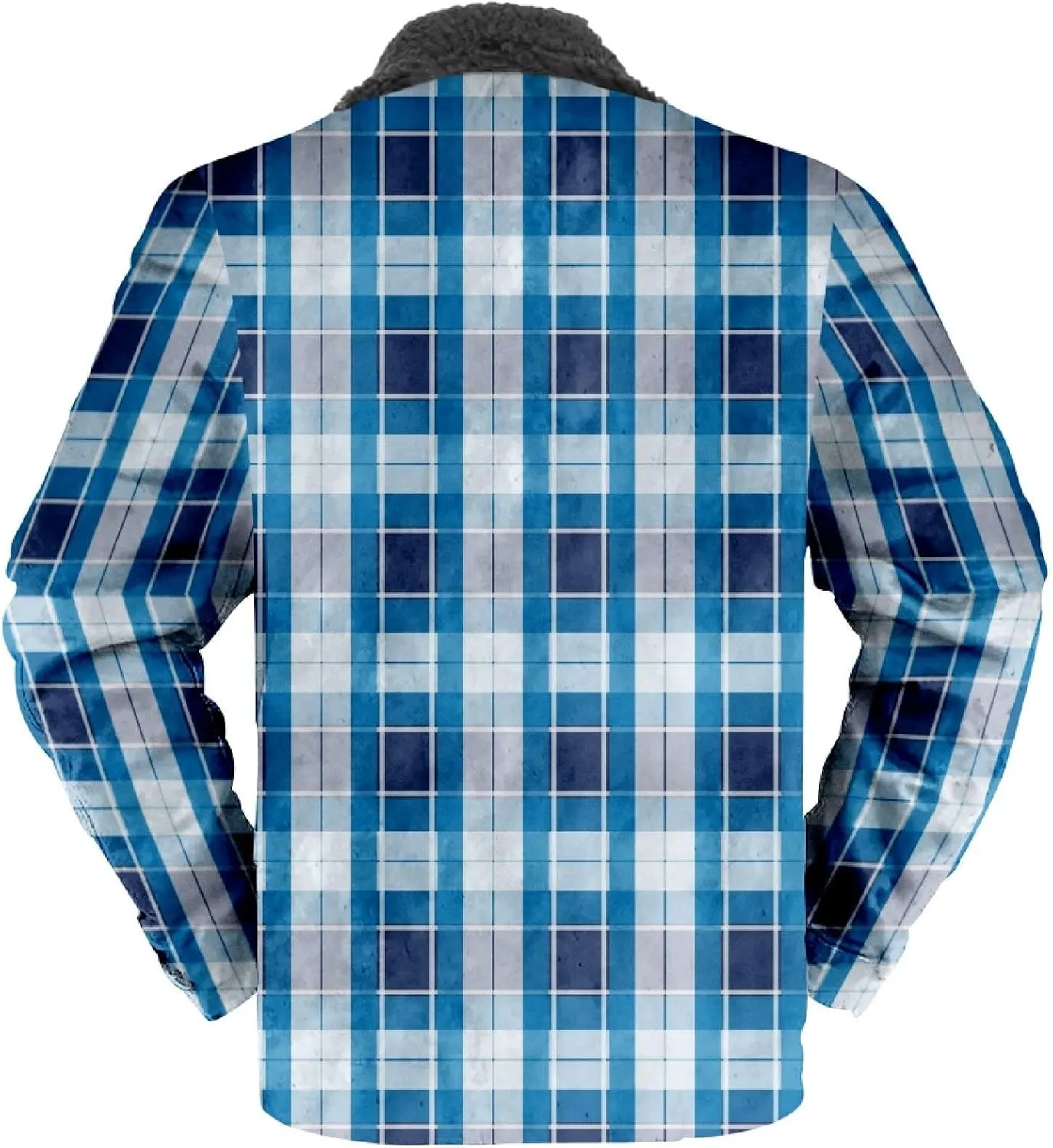 Men's Sherpa Lined Flannel Shirt Jacket Heavy Thick Flannel Plaid Jacket Fleece Lined Jackets Coat for Men