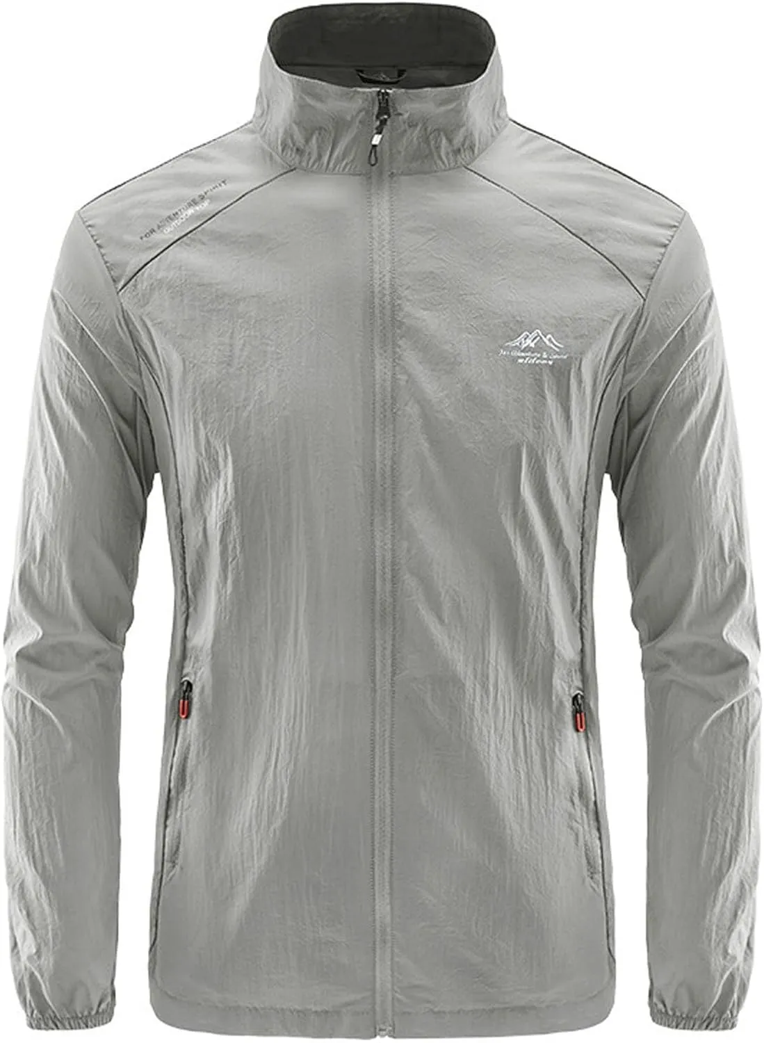 Mens Sun Jacket UPF 50  Clothes Full Zip UV Protection SPF Cooling Lightweight Summer Athletic Track Fishing Outwear
