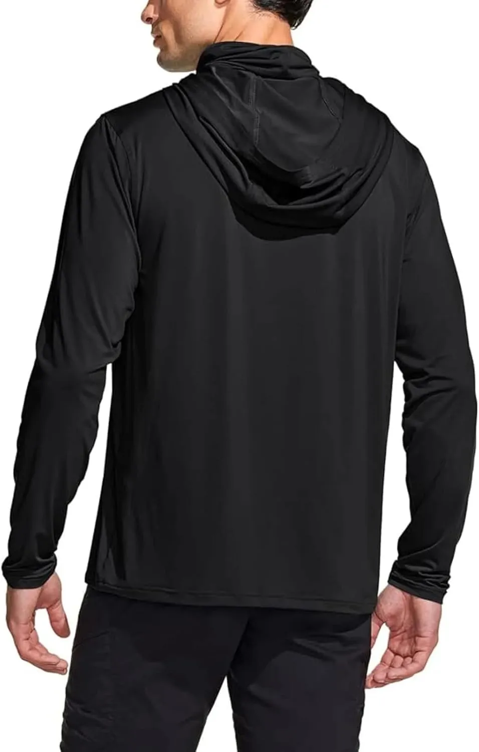 Men's Sun Protection Hoodie Shirts with Mask Long Sleeve UPF 50  Fishing Shirt Summer Rash Guards Cooling Hiking Tees