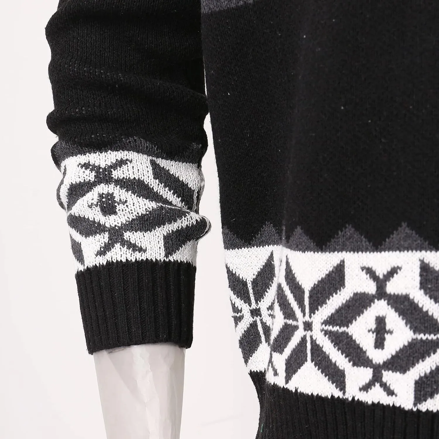 Mens Sweater Jacket Men's Reindeer Print Shawl Neck Button Down Cardigan Long Sleeve Christmax Sweater
