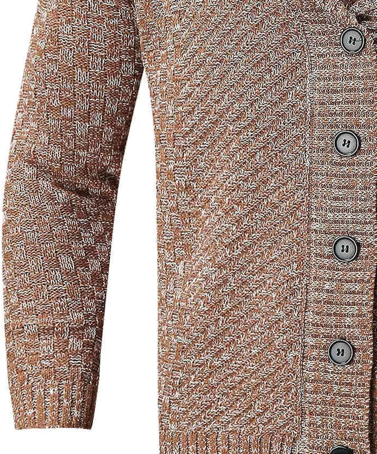 Mens Sweater Jacket Mens Winter Shawl Collar Open Front Button Down Cardigan Long Sleeve Sweaters Coat
